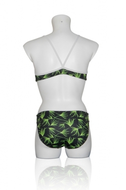 Flame Bikini green back